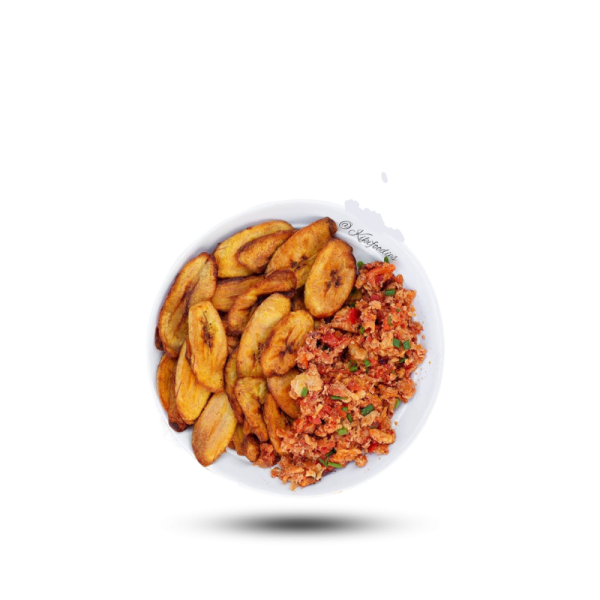 Fried Plantain and Egg sauce